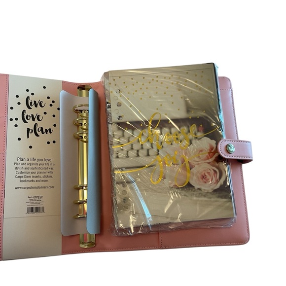 Carpe Diem A5 Planner Box Set W/Inserts Large Agenda 6 ring Binder "BLUSH" Pink - Picture 2 of 10